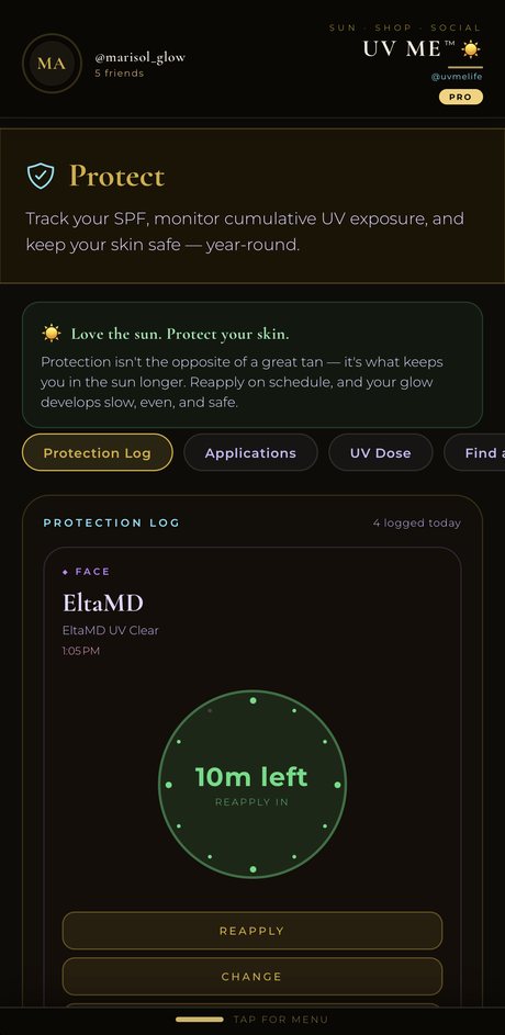 Protect screen: the reapply countdown timer
