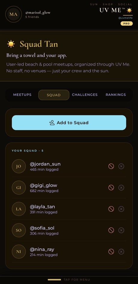 Your Squad: your friends in UV Me